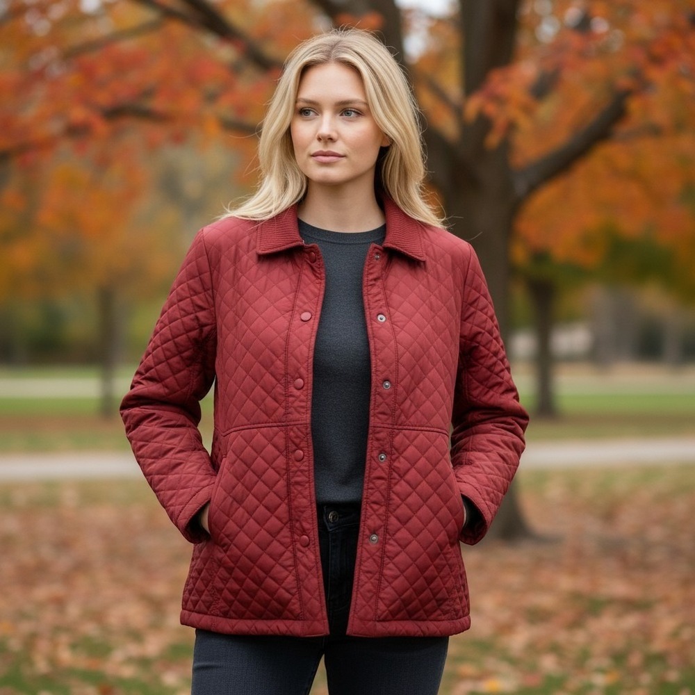 White Stag Women's Senhoritas Missv XL Quilted Red Full Zip Jacket   Pockets